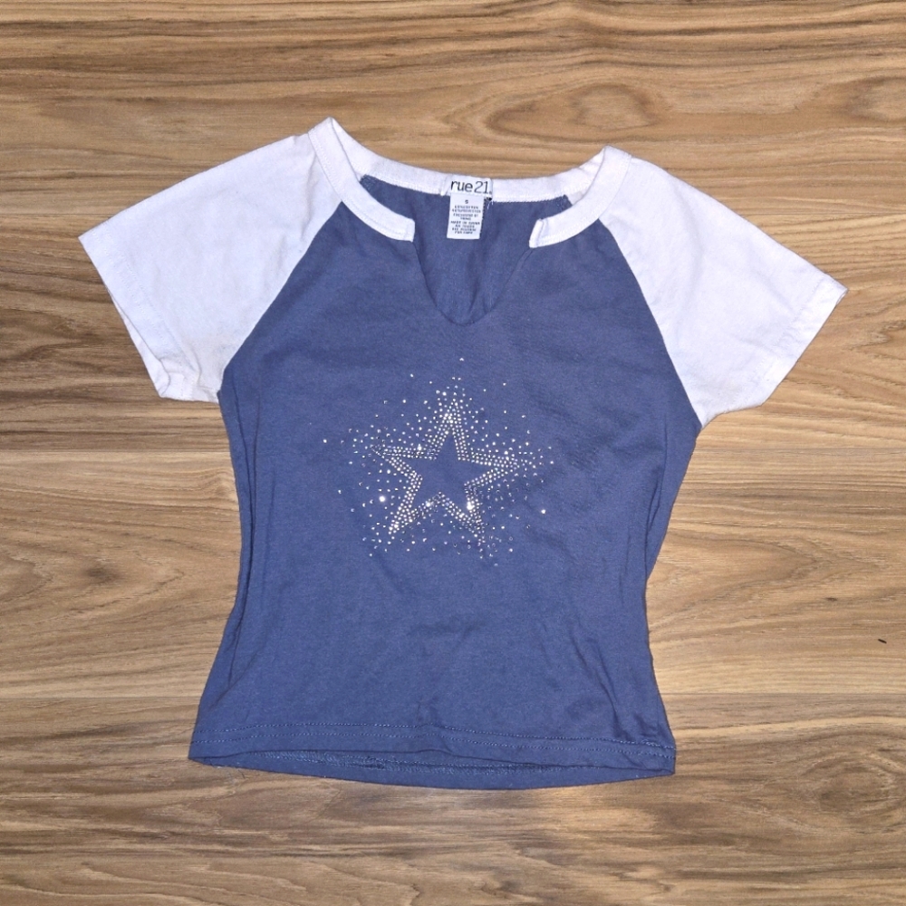 y2k Star Crop Top Tee